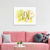 Inspirerend Word Heal Art Canvas afdrukken (Insitu (Woonkamer))