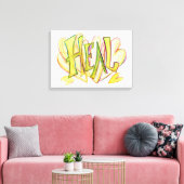 Inspirerend Word Heal Art Canvas afdrukken (Insitu (Woonkamer))