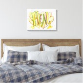 Inspirerend Word Heal Art Canvas afdrukken (Insitu (Slaapkamer))