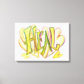 Inspirerend Word Heal Art Canvas afdrukken (Voorkant)