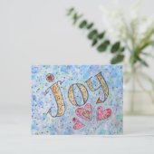 Inspirerend Word "Joy"-Briefkaart Briefkaart (Staand voorkant)