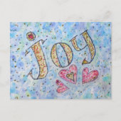 Inspirerend Word "Joy"-Briefkaart Briefkaart (Voorkant)