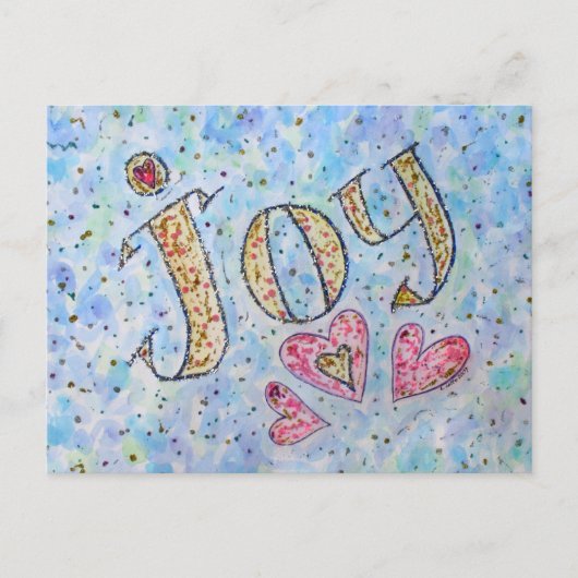 Inspirerend Word "Joy"-Briefkaart Briefkaart (Voorkant)