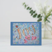 Inspirerend Word "Joy"-Briefkaart Briefkaart (Staand voorkant)