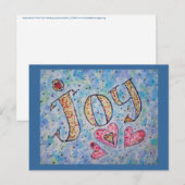 Inspirerend Word "Joy"-Briefkaart Briefkaart (Voorkant / Achterkant)