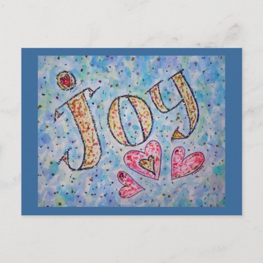 Inspirerend Word "Joy"-Briefkaart Briefkaart (Voorkant)