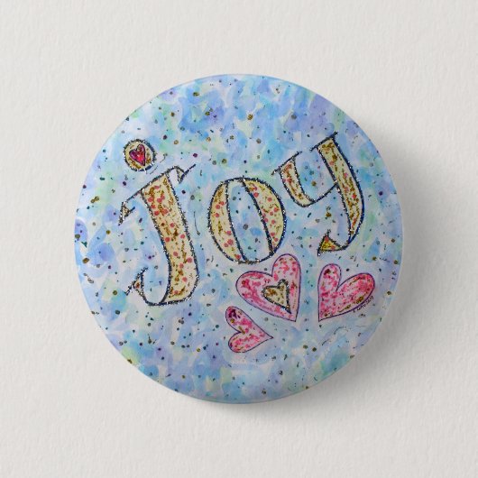 Inspirerend Word "Joy"-Button Ronde Button 5,7 Cm (Voorkant)