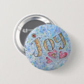 Inspirerend Word "Joy"-Button Ronde Button 5,7 Cm (Voorkant /achterkant)