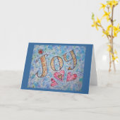 Inspirerend Word "Joy"-kaart Kaart (Gele Bloem)