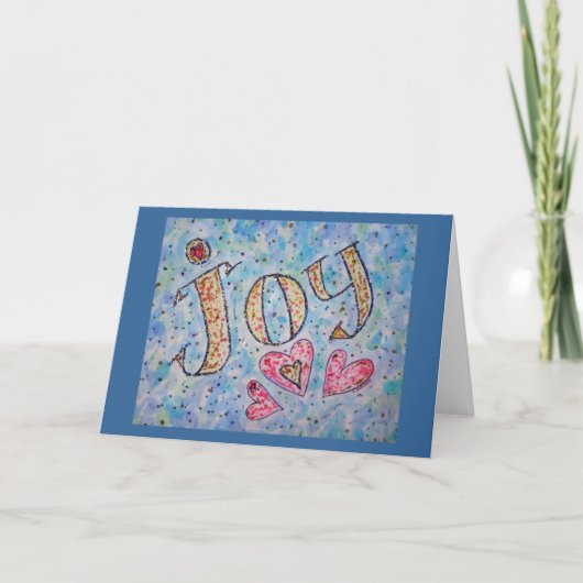 Inspirerend Word "Joy"-kaart Kaart (Voorkant)