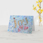 Inspirerend Word "Joy"-kaart Kaart (Gele Bloem)