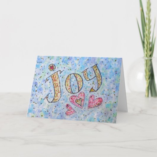 Inspirerend Word "Joy"-kaart Kaart (Voorkant)