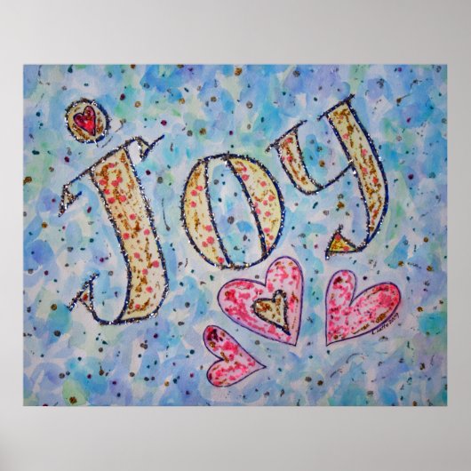 Inspirerend Word "Joy"-Poster Poster (Voorkant)