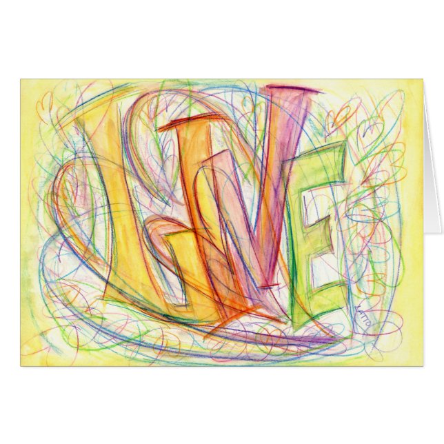 Inspirerend Word Live Art-kaart (Voorkant Horizontaal)