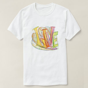 Inspirerend Word Live Art Shirt