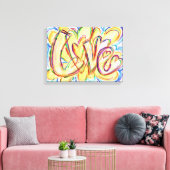 Inspirerend Word Love Art Canvas Afdrukken (Insitu (Woonkamer))