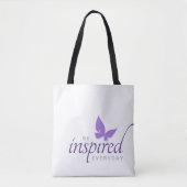 Inspirerend worden geïnspireerd elke dag een boter tote bag (Voorkant)