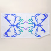 Inspirerend Yoga Poses Butterfly Beach Towel Strandlaken (Voorkant)