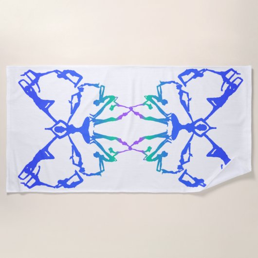Inspirerend Yoga Poses Butterfly Beach Towel Strandlaken (Voorkant)