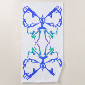 Inspirerend Yoga Poses Butterfly Beach Towel Strandlaken (Voorkant)