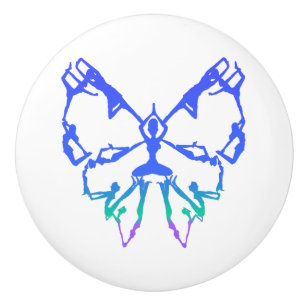 Inspirerend Yoga Poses Butterfly Nieuw begin Keramische Knop