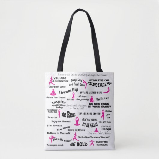 Inspirerend Yoga Tote Bag (Voorkant)