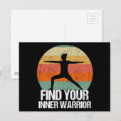 Inspirerend Yoga Warrior Sunset Quote Briefkaart (Voorkant / Achterkant)