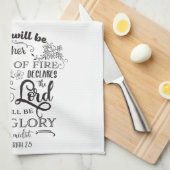 Inspirerend Zechariah 2:5 De glorie Theedoek (Quarter Fold)