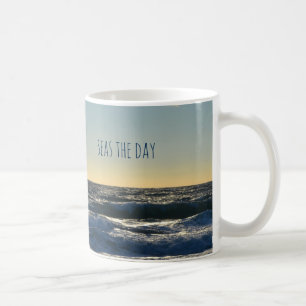 Inspirerend "Zeeen van de dag" Nautische Oceaan Koffiemok