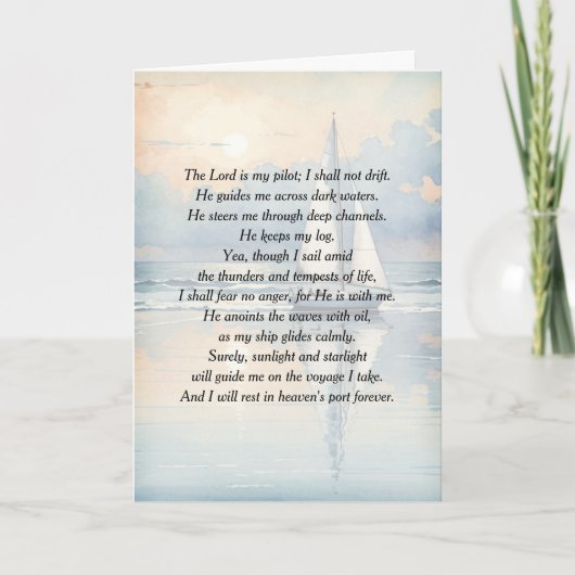 Inspirerend zeemansverzen voor sympathie kaart (Voorkant)