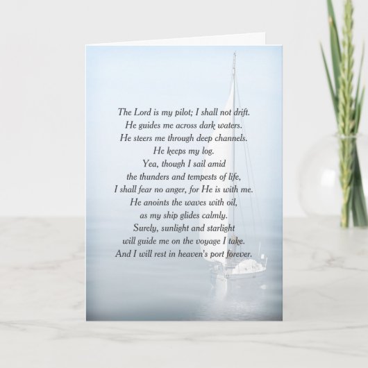 Inspirerend zeemansverzen voor sympathie kaart (Voorkant)