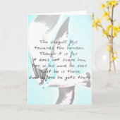 Inspirerend zeemeeuw kaart (Gele Bloem)