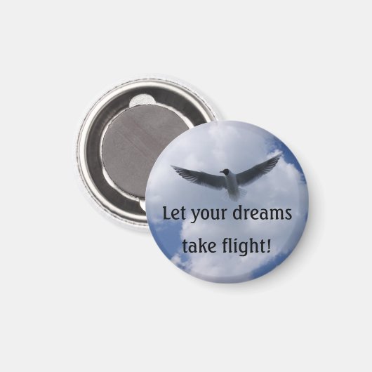 Inspirerend zeemeeuw magneet (Voorkant / Achterkant)