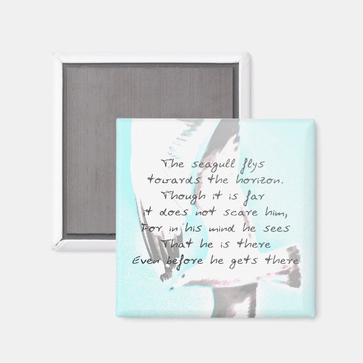 Inspirerend zeemeeuw magneet (Voorkant / Achterkant)