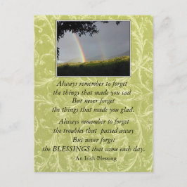 Inspirerend zegeningen herinneren zich altijd briefkaart