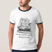 Inspirerend zeilofferte Pas uw zeilen aan T-shirt (Voorkant)