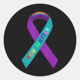 Inspirerend zelfmoordbewustwording LGBTQ C Ronde Sticker