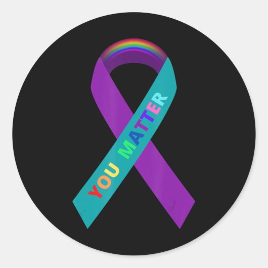 Inspirerend zelfmoordbewustwording LGBTQ C Ronde Sticker (Voorkant)