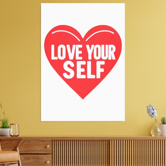 Inspirerend zelfzorgprinter canvas afdruk (Insitu (Woonkamer))