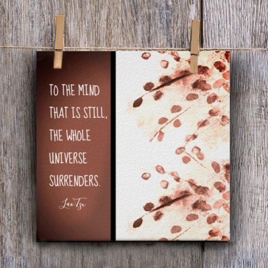 inspirerend, zen citaat Lao Tzu natuur bruin Poster