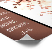 inspirerend, zen citaat Lao Tzu natuur bruin Poster (Hoek)