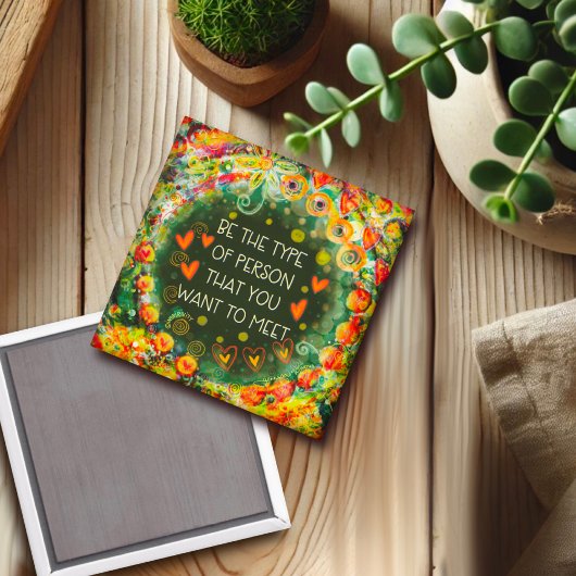 Inspirerend zij die persoon citeren bloemen magneet