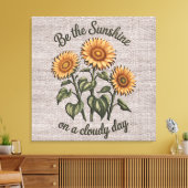 Inspirerend zijn de zonneschijn citaat / sublimati canvas afdruk (Insitu (Woonkamer))