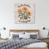 Inspirerend zijn de zonneschijn citaat / sublimati canvas afdruk (Insitu (Slaapkamer))