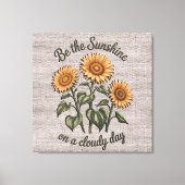 Inspirerend zijn de zonneschijn citaat / sublimati canvas afdruk (Voorkant)