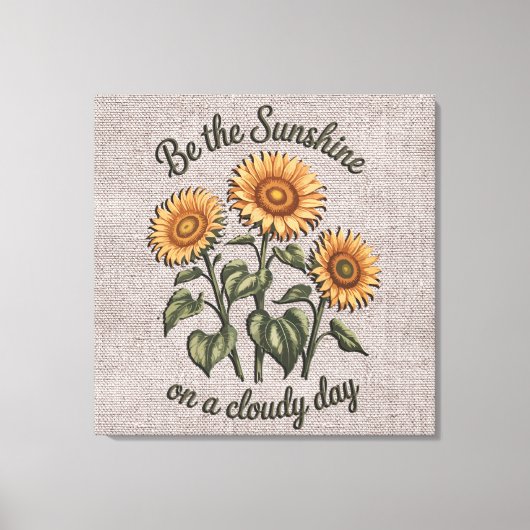 Inspirerend zijn de zonneschijn citaat / sublimati canvas afdruk (Voorkant)