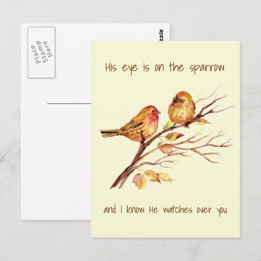 Inspirerend Zijne Oogst staat op de loer. Briefkaart (Voorkant / Achterkant)