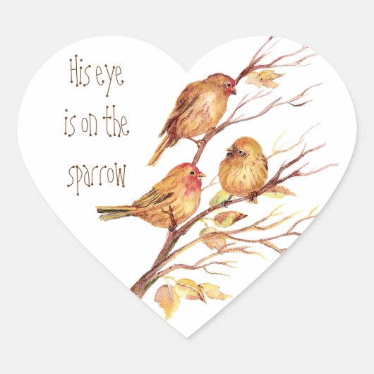 Inspirerend Zijne Oogst staat op de loer. Hart Sticker (Voorkant)