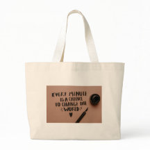 Inspirerend zin Canvas tas