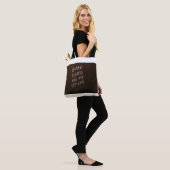 Inspirerend zin Canvas tas (Op model)